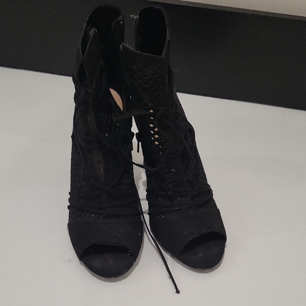 Express Black Lace-Up Women's Boots